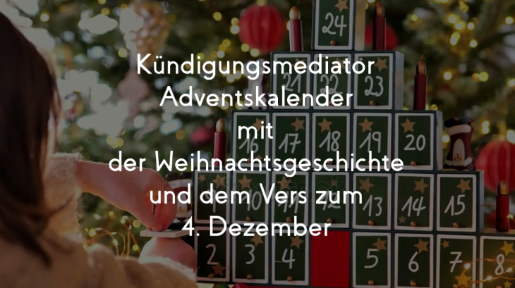 Kündigungsmediator Adventskalender Eintrag zum 4. Dezember 